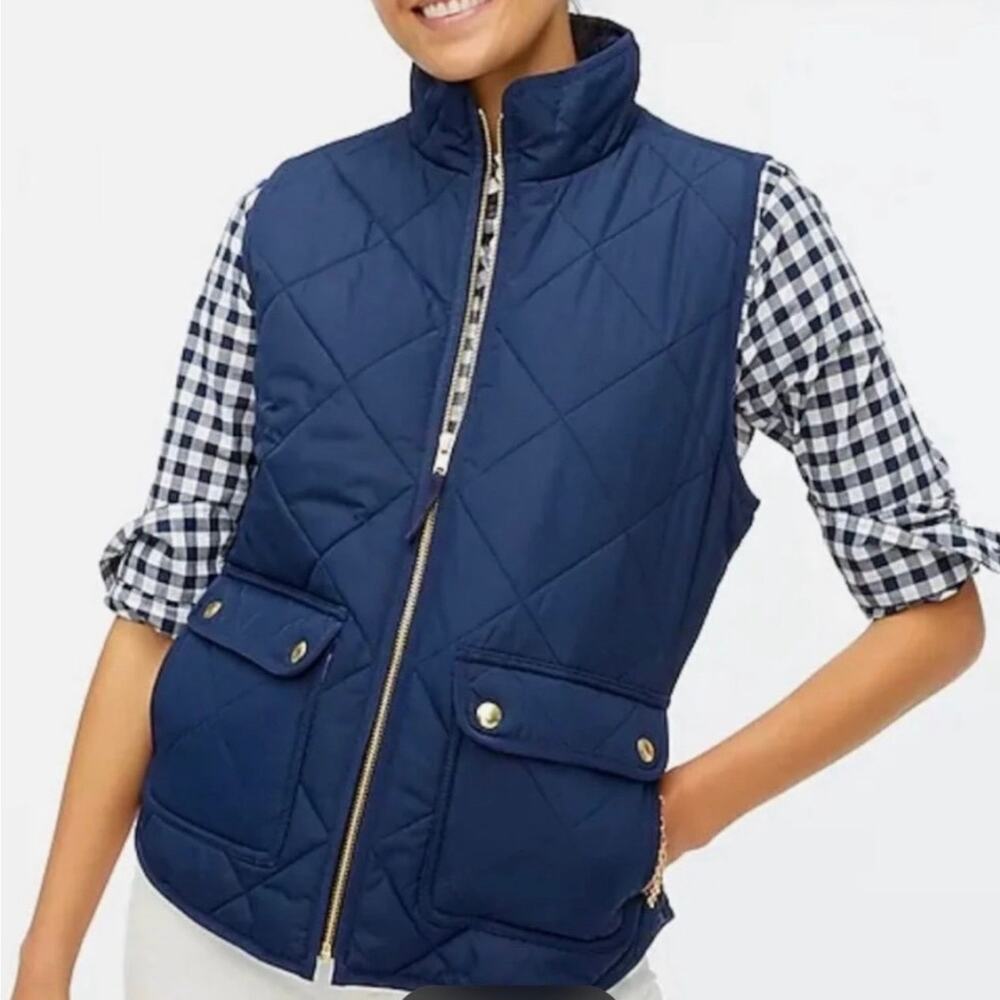 J. Crew Pima-loft Puffer Vest in Navy NWT Medium